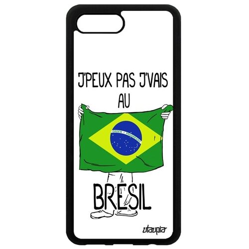 фото Ударопрочный чехол на смартфон // honor 10 // "еду в бразилию" государственный принт, utaupia, белый