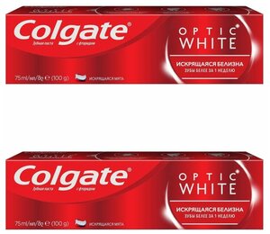 Colgate Зубная паста Optic White, 75 мл, 2 штуки