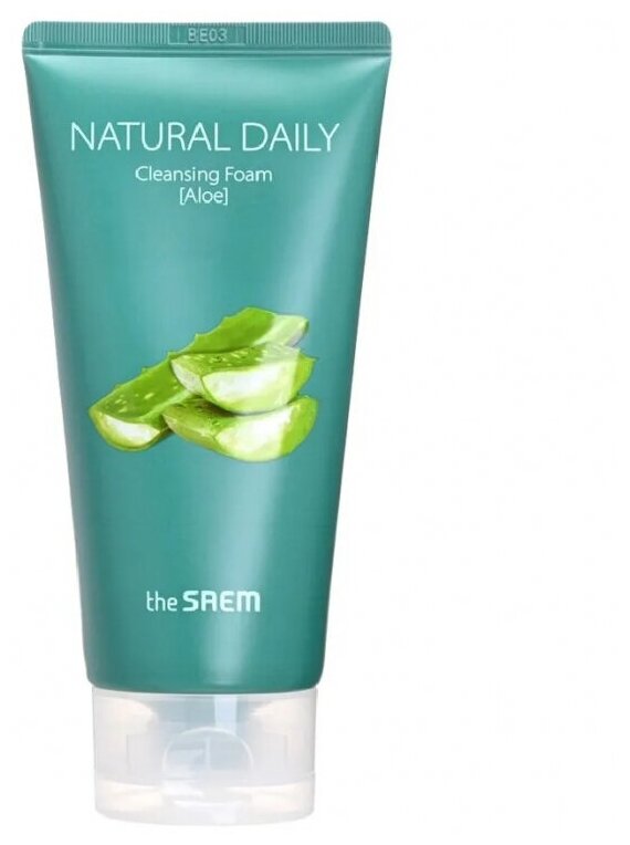 Пенка для умывания с экстрактом алоэ The Saem Natural Daily Cleansing Foam Aloe, 150 мл