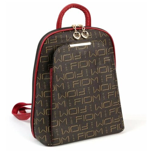 фото Женский рюкзак 1510в браун/ред (112213) fuzi house