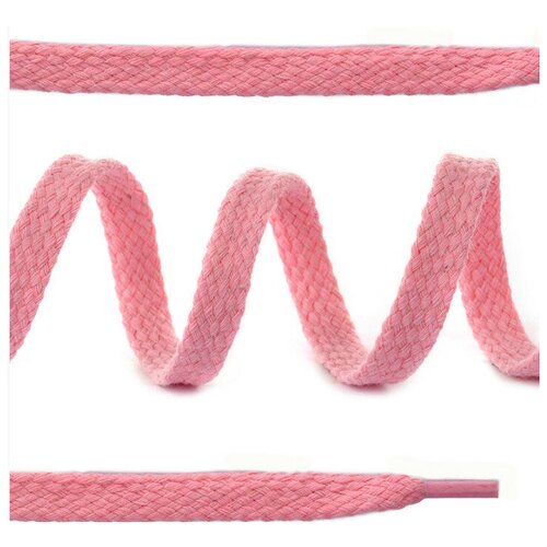 фото Шнурки плоские, 10 мм, 150 см, цвет: розовый, 10 комплектов китай (рукоделие)