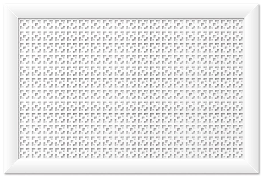 Экран для радиатора, 900х600 мм, белый, Дамаско, v545677