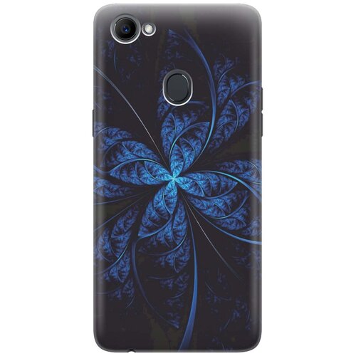 фото Re:pa накладка transparent для oppo f7 с принтом "темно-синяя абстракция"