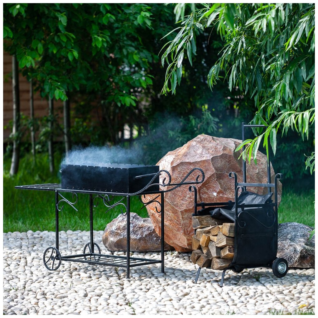 Мангал с вертелом Grill-BBQ, артикул 860-96R - фотография № 2