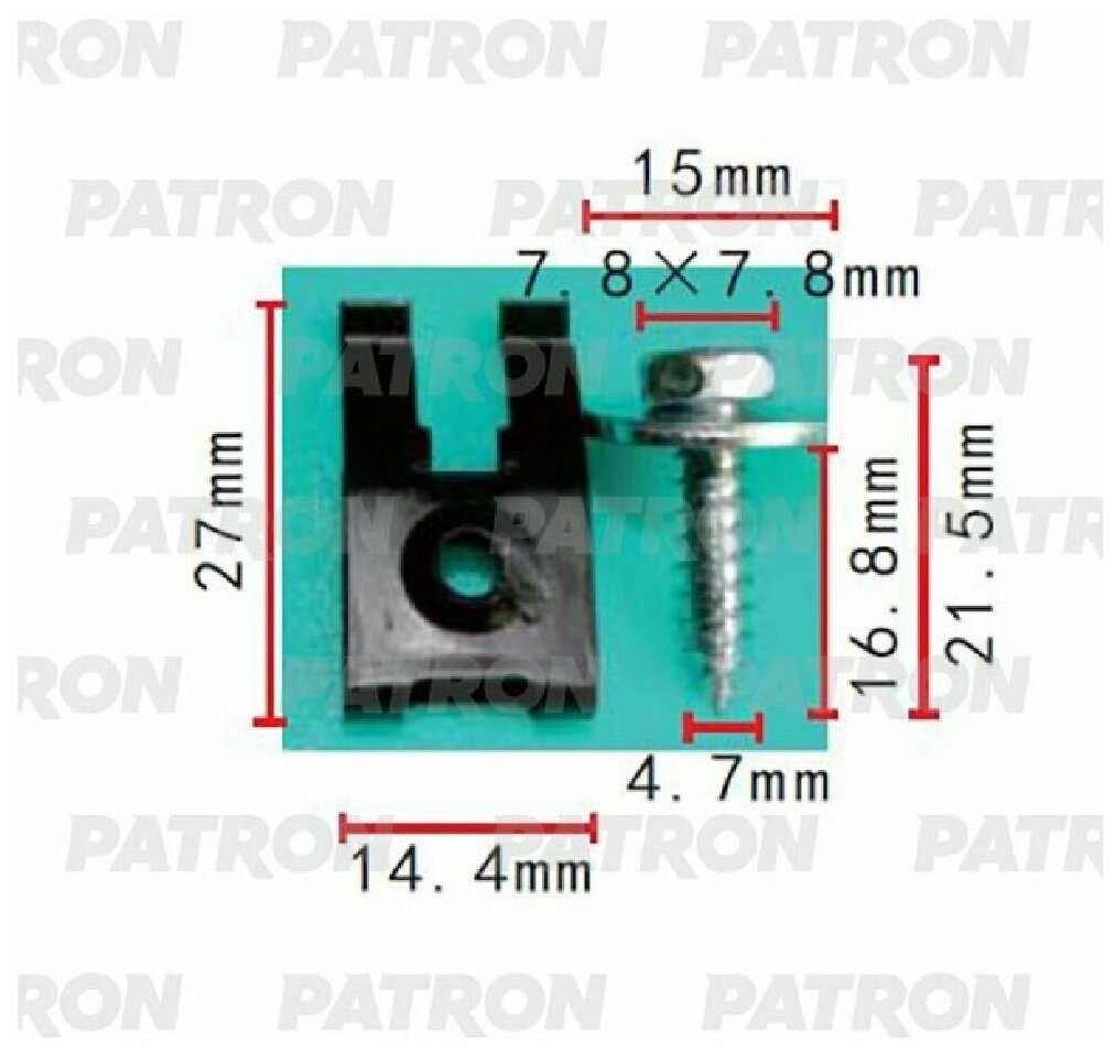Скоба крепежная BMW Mercedes Применяемость: Саморез со скобой Patron P372158