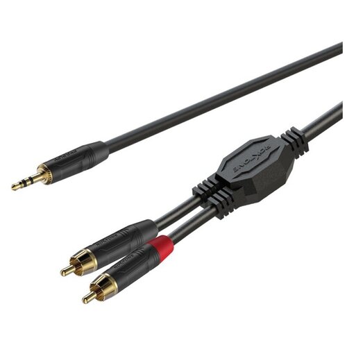 Кабель аудио 1xMini Jack - 2xRCA Roxtone GPTC140/3 3.0m кабели с разъемами roxtone gptc140 10