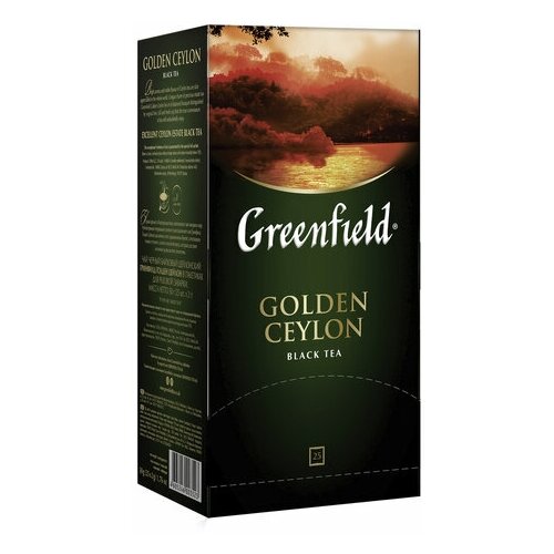 Чай GREENFIELD (Гринфилд) Golden Ceylon, черный, 25 пакетиков в конвертах по 2 г 2 шт.