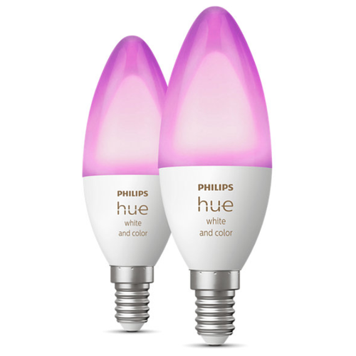 Набор из 2 умных ламп Philips Hue WCA 5.3W B39 E14 RUS 2p RGBW (929002294210)