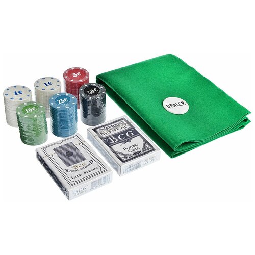 Набор для покера, в жестяном боксе 24Х15см, пластик, металл