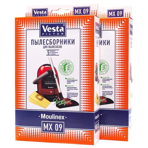 Vesta filter MX 09 Xl-Pack комплект пылесборников, 10 шт +2 фильтра vesta filter бумажные пылесборники mx 04 5 шт