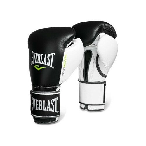 фото Перчатки тренировочные everlast powerlock 18oz черный/белый /зеленый