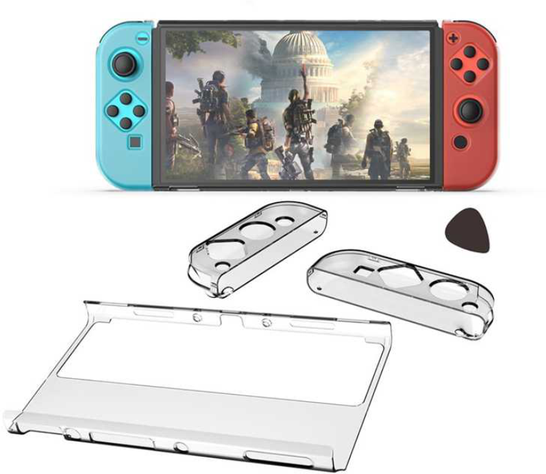 Оригинальный прозрачный чехол DOBE для Nintendo Switch OLED и Joy-pad комплект TNS-1133B