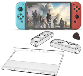 Оригинальный прозрачный чехол DOBE для Nintendo Switch OLED и Joy-pad, комплект, TNS-1133B