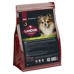 Landor MINI ADULT Сухой корм для взрослых собак мелких пород индейка и ягнёнок 1 кг - изображение