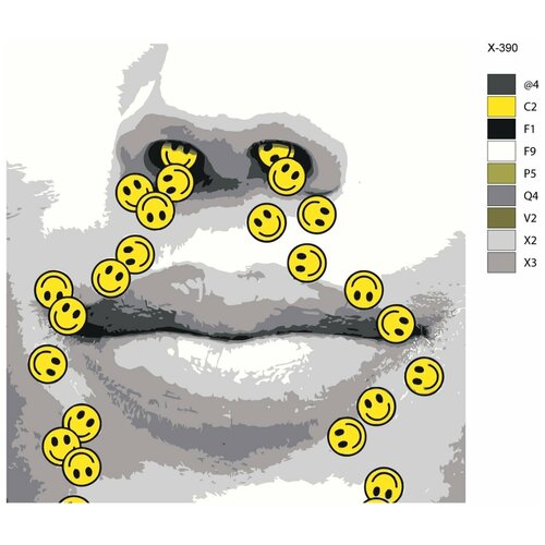Картина по номерам X-390 Современный арт 80x80