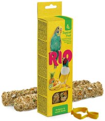 Палочки Для Волнистых Попугаев и Экзотических Птиц RIO Рио Тропические Фрукты 2*40г - 2 упаковки