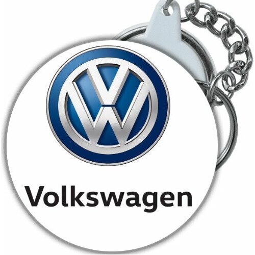 Брелок алюминий, ручная работа, глянцевая фактура, Volkswagen, мультиколор