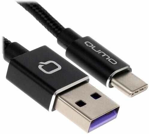 Кабель круглый QUMO USB Type-C - USB черный 1 м