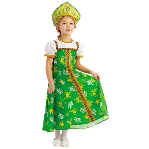Детский карнавальный костюм Царевна-Лягушка Батик, рост 110 см детский костюм царевна лягушка 11245 116 см