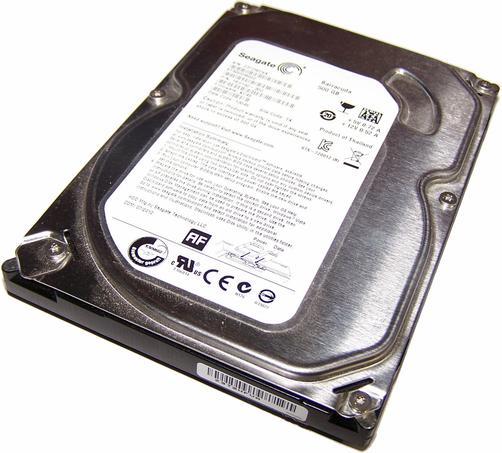 Внутренний жесткий диск Seagate ST500DM002 Barracuda 500 Гб