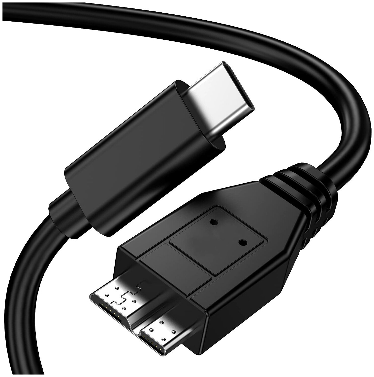 Кабель USB-C - micro USB 3.0 тип B для портативных внешних дисков, 0.3 м, KS-is