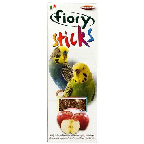 Fiory палочки для попугаев Sticks с яблоком 2х30 г