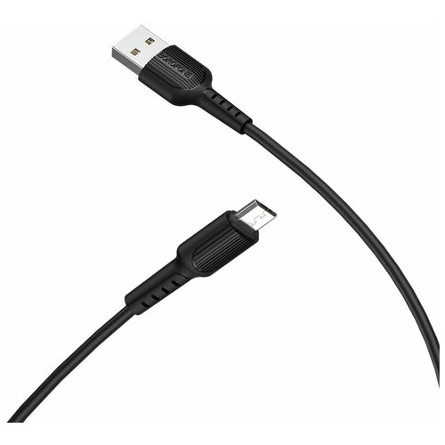 Кабель Borofone microUSB BX16 Easy 100см черный кабель usb apple 8 pin borofone bx16 easy цвет белый