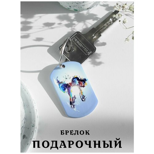 фото Брелок для ключей с принтом спортивные игры, подарок мужчине на день рождения, брелок мужской женский, брелок детский на сумку рюкзак, подарок zhenya cloud
