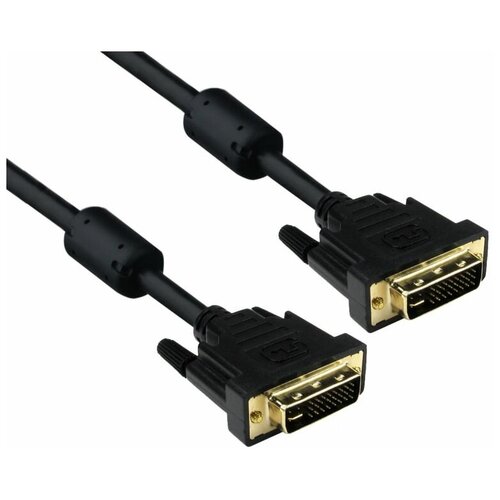 Кабель DVI dual link ExeGate EX-CC-DVI2F-1.8 (25M/25M, 1,8м, 2 фильтра, позолоченные контакты) кабель dvi d dvi d dual link exegate ex cc dvi2f 1 8 25m 25m 2 фильтра позолоченные контакты вилка вилка длина 1 8 метра