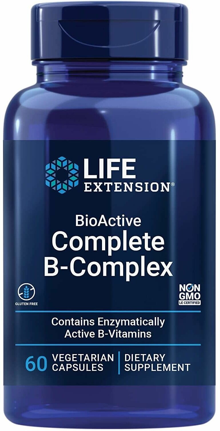 Life Extention Complete B-Complex Витамины 85 гр. В 60 капс - фотография № 9