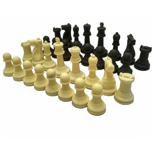 Набор шахматных фигур, матовый пластик 6см D26162