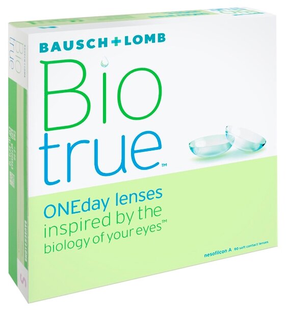 Контактные линзы однодневные для коррекции зрения biotrue oneday lens 90 шт 8,6, -1,75 bausch+lomb Bausch & Lomb - фото №7