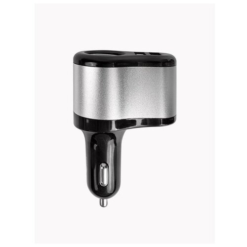 Разветвитель прикуривателя Autovirazh 2100 мА, 12/ 24 В, 2 USB, черный AV-4303