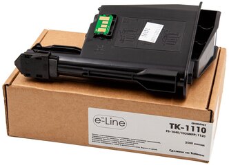 Тонер-картридж e-Line TK-1110 для Kyocera FS-1040, FS-1020MFP, FS-1120 (Чёрный, 2500 стр.)