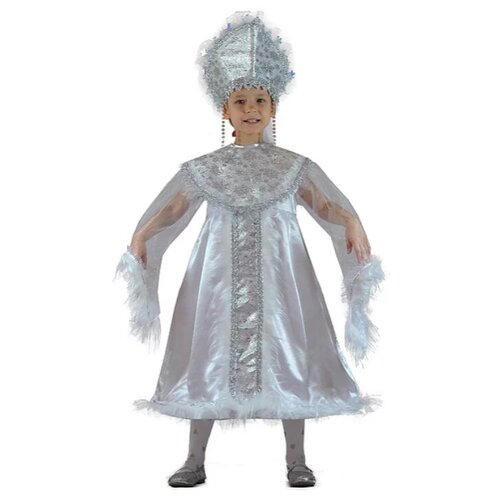 Карнавальный костюм Зимушка Зима, (Снежинка), 122-128 карнавальный костюм снежинка снежка 11927 128 см
