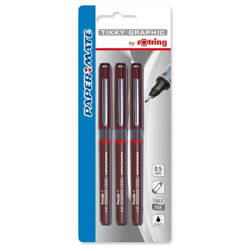 Rotring Набор капиллярных ручек Tikky Grafic, 3 шт.