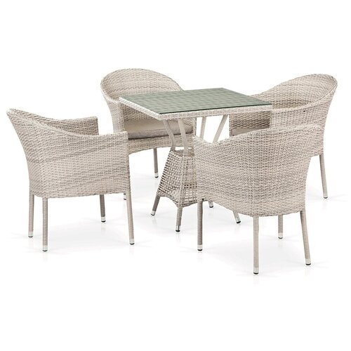 Комплект плетеной мебели T706/Y350-W85 4Pcs Latte