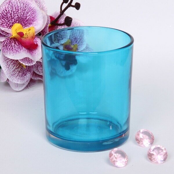 Подсвечник «Oasis-Glass» 8,8*10см цвет голубой - фотография № 2