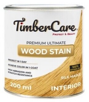 Масло для дерева и мебели TimberCare Wood Stain, быстросохнущие масла для дерева, пропитка для дерева для внутренних работ,Шелковистый клен 0.2 л - фотография № 6