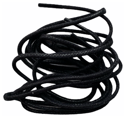Шнурки BRAUS 60см тонкие с пропиткой черные - фотография № 2