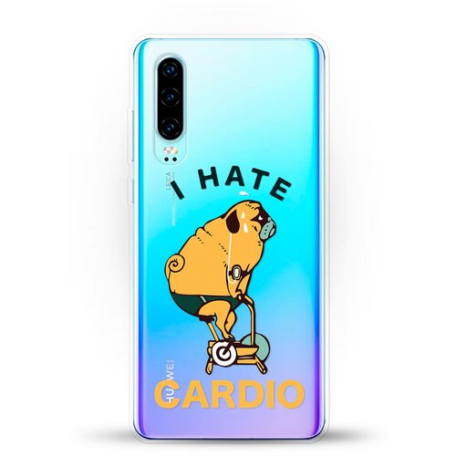 фото Силиконовый чехол не люблю кардио на huawei p30 andy & paul