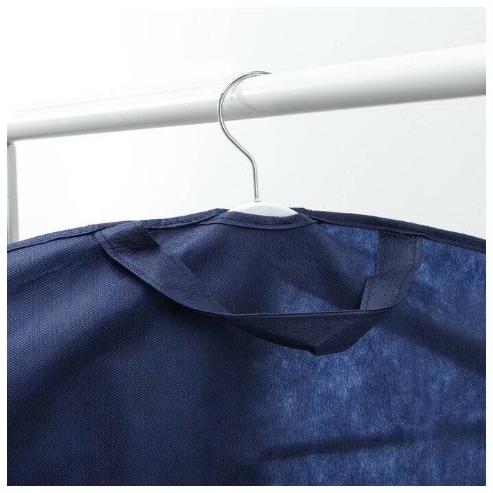 --- Чехол для одежды 60×100 см, спанбонд, цвет синий - фотография № 5