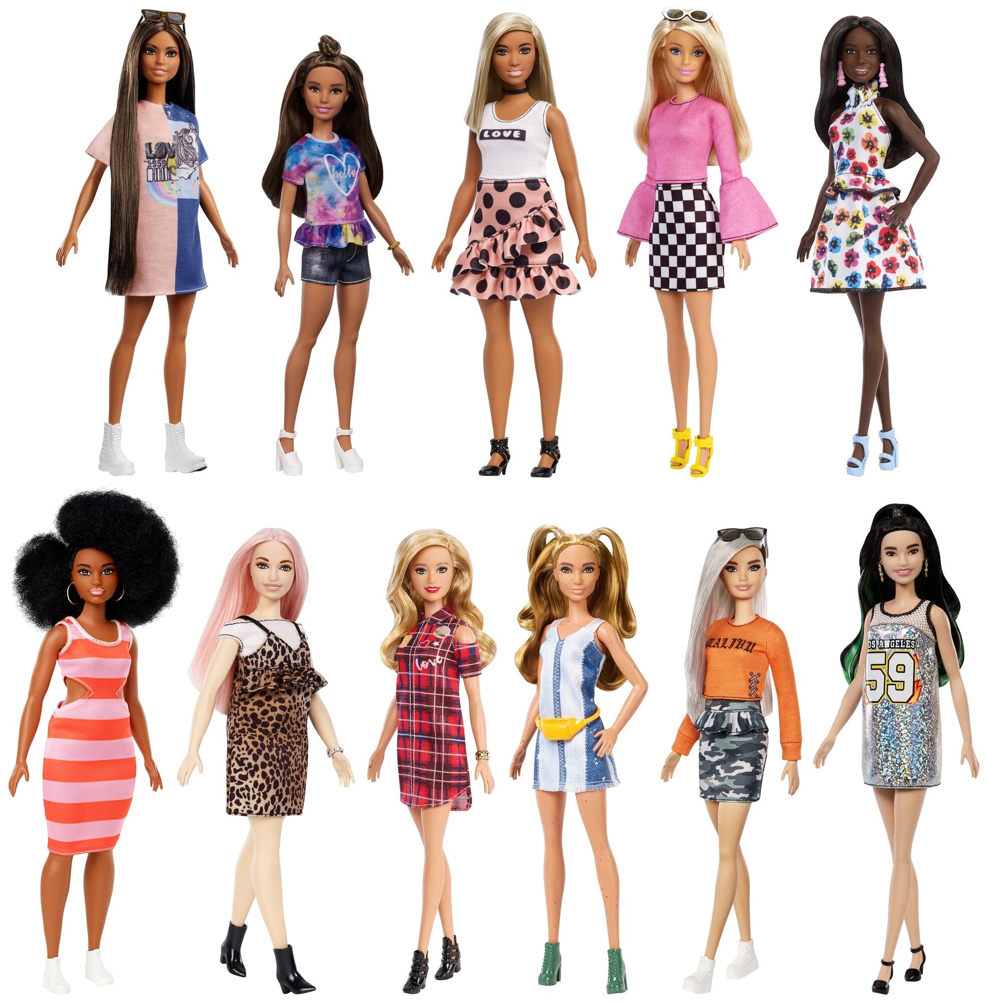 Куклы Barbie Кукла Barbie Игра с модой, 29 см, FBR37 блондинка в клетчатом платье