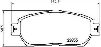 Дисковые тормозные колодки передние NISSHINBO NP-1104 для Toyota Tacoma (4 шт.)