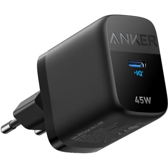 Сетевое зарядное устройство Anker 313, 45W, черное