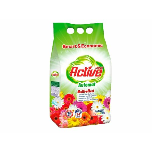 Home Active Automat Стиральный порошок эконом для цветного и белого белья, 3 кг