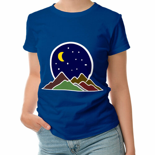 фото Футболка roly, размер l, синий