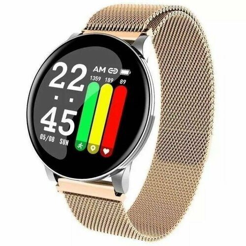 Умный фитнес браслет с измерением давления W8 золотистый 229000₽