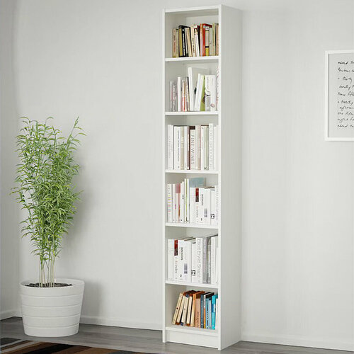 Стеллаж Стоп Мебель Билли10 размер 40х202х28 Белый 6240₽