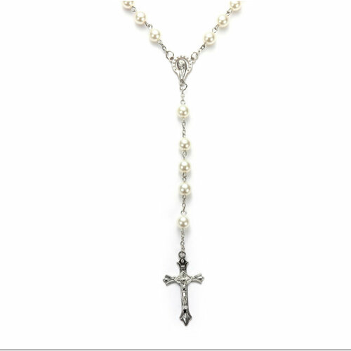 фото Бусы, длина 37 см, белый beauty charmes